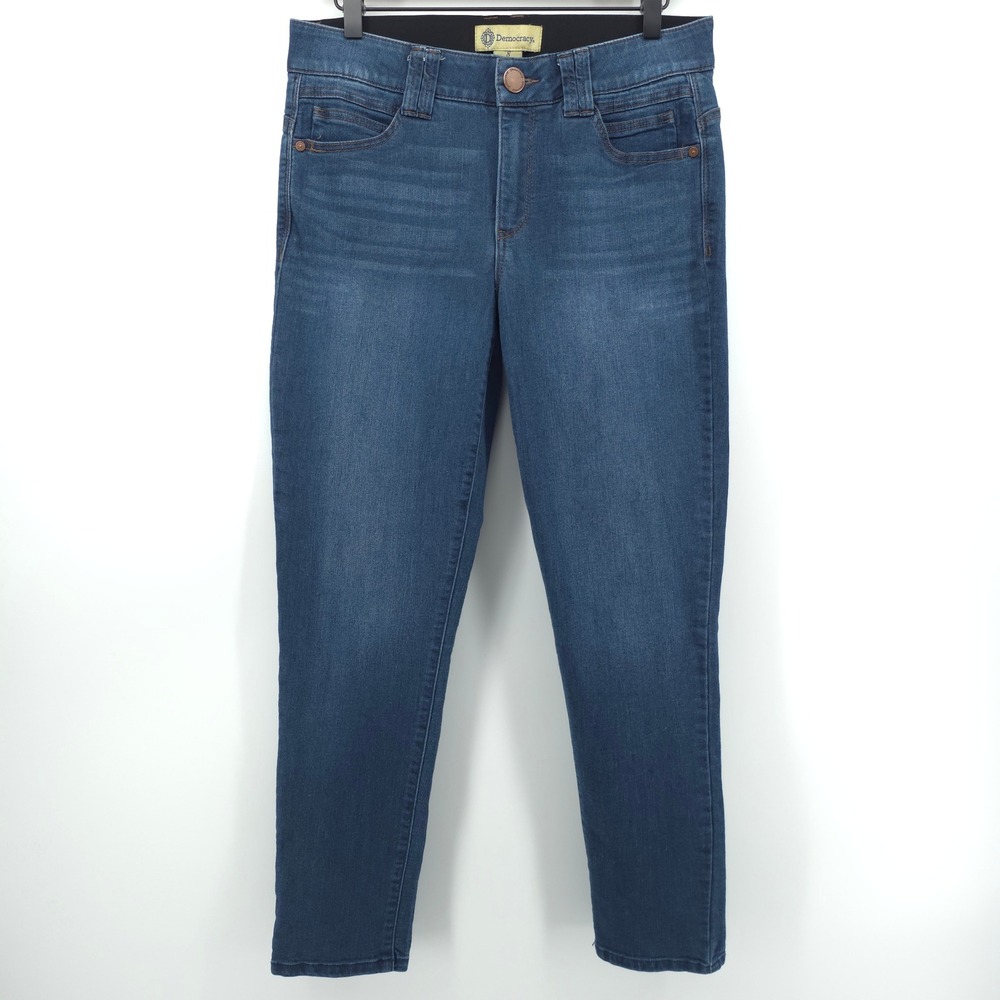 Democracy Womens Jeans Ab Technology 8 Blue Skinny Ankle Stretch Denim